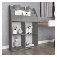 vidaXL Kinderregal Betongrau 71 x 30 x 114 cm Spanplatte grau