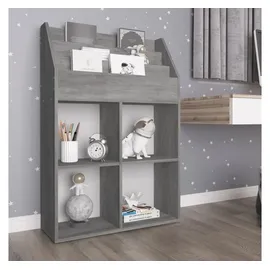 vidaXL Kinderregal Betongrau 71 x 30 x 114 cm Spanplatte grau