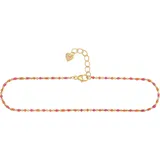 Cai caï Fußkette 925er Silber, Emaille gold Damen