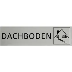 CombiCraft Aluminium Türschild Dachboden 165x45mm mit 3M-Tape