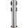 Heitronic Gartensteckdose 4-fach Edelstahl 2 m Silber