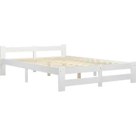 vidaXL Massivholzbett 180 x 200 cm Weiß
