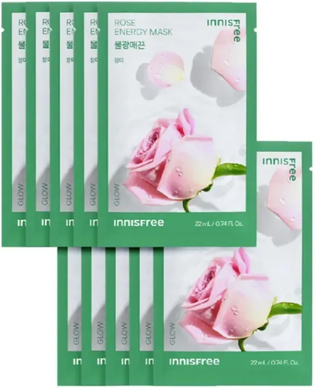 INNISFREE Rose Energy Masken-Set Reise-Edition (22ml x 10 Stück)