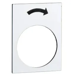 Schneider Electric ZB2BY4919 Bezeichnungsschild, 30x40mm, weiß, Drehwerk rechts, langsam  - VPE 10