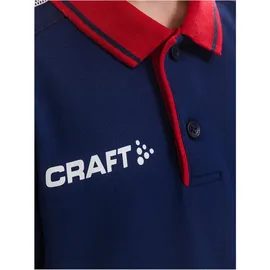 Craft Pro Control Poloshirt Kinder 390430 - navy/bright red 146/152
