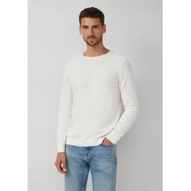s.Oliver Pullover aus Moulinéstrick mit Crew Neck und Raglanärmeln Beige 3XL