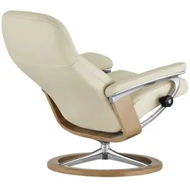 Stressless Relaxsessel mit Hocker Leder 76 x 100 x 71 cm creme
