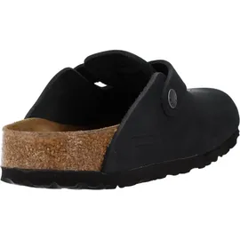 Birkenstock Boston Nubukleder geölt schmal schwarz 37