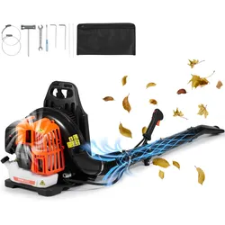 VEVOR Laubbläser Rucksack 52 CC 2-Takt-Benzin-Laubbläser 480 CFM Luftvolumen