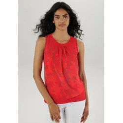 Blusentop, im Verlaufsdruck, Gr. 36, rot-koralle-bedruckt, Blusen, 31056947-36