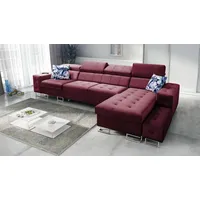 Wohnzimmer Eckcouch mit Schlaffunktion Ecksofa Schlafsofa HILTONE XI Farbe wählbar - Hellgrau/Grau/Dunkelgrau/Grün/dunkelgrün/Blau/Dunkelblau/Rosa/Rot/Beige/Orange/Gelb/Braun