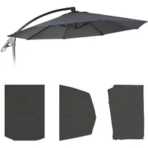 MCW Schirmbezug Deluxe für Ampelschirm Polyester Ø 280 cm Grau