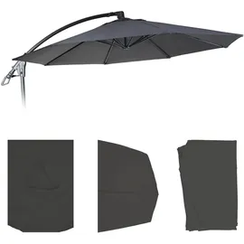 MCW Schirmbezug Deluxe für Ampelschirm Polyester Ø 280 cm Grau