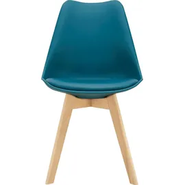 [en.casa] Esszimmerstuhl Fläten Kunstleder Türkis 6er Set
