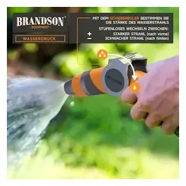Brandson Gartenbrause - Garten Handbrause für Gartenschlauch - Spritzpistole - robuste Bauweise - Schieberegler