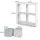 Vicco Raumteiler Tetra 72,6 x 72 x 72 cm Weiß