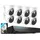 Reolink 12MP PoE Kamerasystem, 16-Kanal NVR mit 2TB HDD für 24/7 Aufzeichnung und 4 Dome Überwachungskameras mit Personen-/Fahrzeugerkennung,