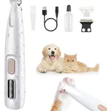 Hundepfotenschere, Haarschneidemaschine Für Langes Und Dickes Haar, Wasserdichte, Kabellose Schermaschine Für Hunde, Katzen, Pfoten, Augen, Ohren, Gesicht