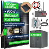 All in one 2000W Balkonkraftwerk mit Speicher Komplettset 4,48 kWh Marstek B2500-D mit DEYE 1600W WIFI Wechselrichter und Montagepaket Ziegeldach