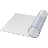 Bodenschutzmatte Transparent PVC Stärke 2 mm Breite 1 m Individuelle Länge Zuschneidbar Bürostuhl rutschfest Schreibtischunterlage 2,00 m x 1,00 m Transparent