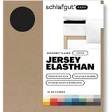 schlafgut Easy Spannbettlaken für Topper Jersey Elasthan 140 x 200 - 160 x 220 cm off black