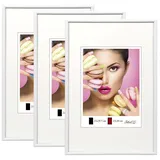 Ideal Trend Bilderrahmen Photo Style Weiß 40x40 cm 3er Set