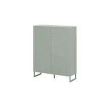 Möbel Kraft Highboard ¦ grün ¦ Maße (cm): B: 109,9 H: 140 T: 41.6