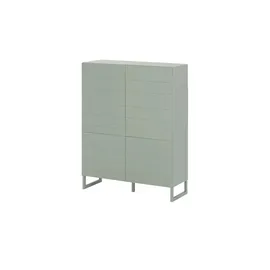 Möbel Kraft Highboard ¦ grün ¦ Maße (cm): B: 109,9 H: 140 T: 41.6