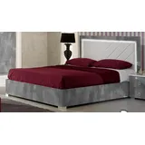 Xlmoebel Schlafzimmer-Set Klassisches Schlafzimmermöbel-Set in edlem Design mit Nachttischen, (3-tlg., Bett + 2x Nachttische), Hergestellt in Europa grau