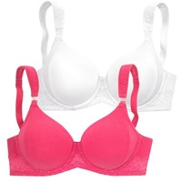 PETITE FLEUR Still-BH Damen pink+weiß Gr.85D