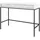 Feldmann-Wohnen Schreibtisch Nova (Metallgestell, 2 Schubladen, klare Kanten, geradliniges Design, 1-St., Riffel-Optik Front, goldfarbene Metallgriffe, ABS-Kanten), 104x50x78cm, Fronten mit ausdrucksstarkem geriffelten Muster weiß