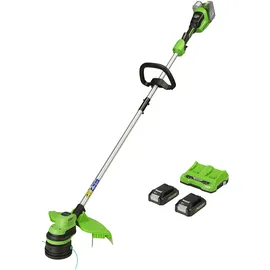 Greenworks GD24X2LT inkl. 2 x 2,0 Ah