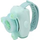 Tragbarer Mini-ventilator Mit Usb-anschluss, Wiederaufladbar, Mit Licht Und Niedlichem Cartoon-design, Ideal Für Kinder (grün).