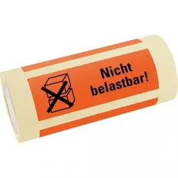 Dreifke® Hinweisetikett Nicht belastbar!, leuchtrot, Haftpapier, perm., 147x50mm, 250/RO