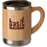 Basic Nature Edelstahlbecher Bambus 0,3 l