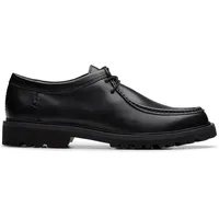 CLARKS Unisex Berwick Seam Shoes, Black Leather, 43 EU