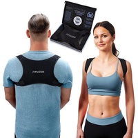 FITNESIX Rückenbandage Rücken Geradehalter Haltungskorrektur Rückengurt gegen Rückenschmerzen, in 3 Ausführungen XL/XXL 107-117CM
