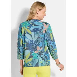 GOLDNER Dschungelprint Sweatshirt Blau/Grün 42