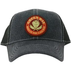 Green Day Unisex Punkrock-Band Baumwoll-Cap mit Netzeinsatz und leicht gebogenen Schnitt TC103153GRN Dunkelgrau/Schwarz - One-Size
