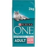 PURINA ONE Bifensis Adult Katzentrockenfutter: reich an Lachs, stärkt natürliche Abwehrkräfte, für gesunde Knochen, Haut, Zähne & Harnwege I ab 1 Jahr