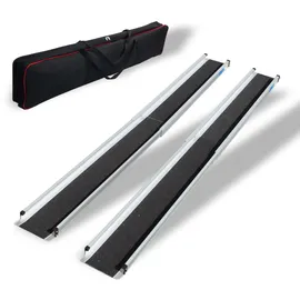 Trutzholm Teleskoprampe Rollstuhlrampe Alu grau schwarz 90-152 cm Traglast 272 kg inkl. Tragetasche