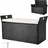Vevor Truhenbank 125 x 55 x 70 cm Schwarz