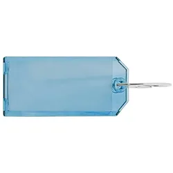 CombiCraft Plexiglas Schlüsselanhänger Blau, 75x31mm - pro 10 Stück - Mit 2-seitigem Fenster