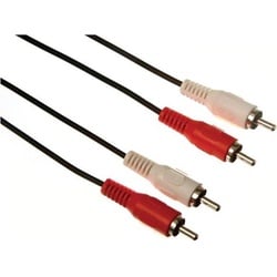 Bulk Audio cables 2 x AUDIO CINCH-STECKER AUF 2 x AUDIO CINCH-STECKER / BASIC / 1.50 m - VERGOLDET, HiFi Komponente