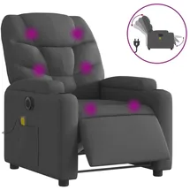 vidaXL Massagesessel Elektrisch Dunkelgrau Stoff