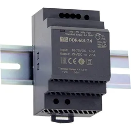 MeanWell Mean Well DDR-60L-15 Hutschienen-DC/DC-Wandler (DIN-Rail) 15 V/DC 4A 60W Anzahl Ausgänge:1 x Inhalt