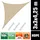AMANKA Sonnensegel 3x3x4,2 HDPE Dreieck Rechtwinklig Sonnenschutz Garten Beige