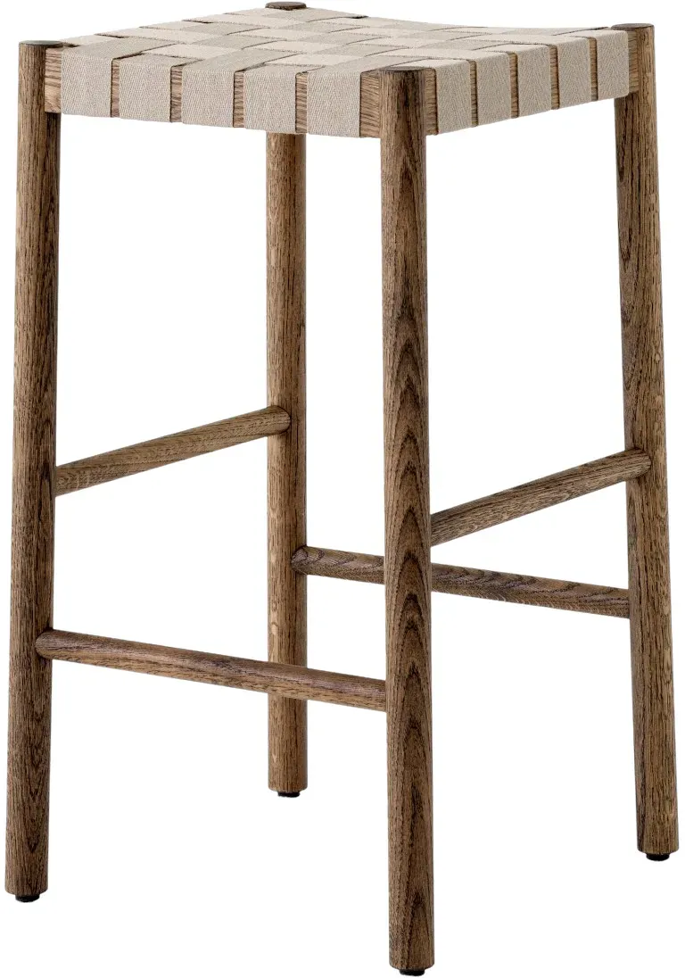 &Tradition Betty TK7 Barhocker, höhe 66 cm, eiche geräuchert / gewebe natur