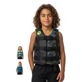 MESLE Schwimmweste Kinder H210 Junior mit Schrittgurt, 25-40 kg, Schwimmhilfe für Mädchen & Jungs, Leichte 50N Auftriebsweste 6-10 Jahre, Prallschutzweste Kind für SUP, Kajak