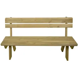 Mendler Gartenbank HWC-L66, Sitzbank Holzbank Parkbank, Gastronomie-Qualität, Massiv-Holz FSC-zertifiziert 148cm ~ natur